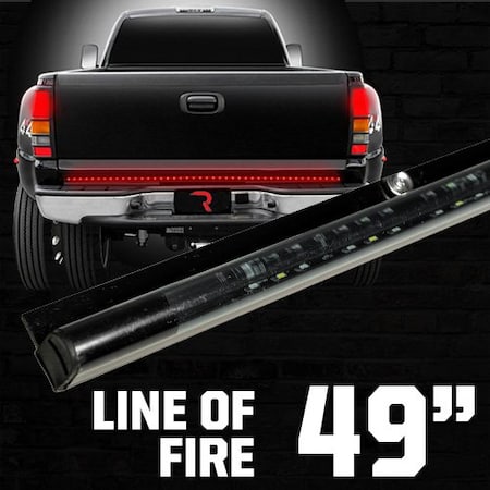 Recon 49IN HYPERLITE RED LED LINE OF FIRE TAILGATE LIGHT BAR 26412